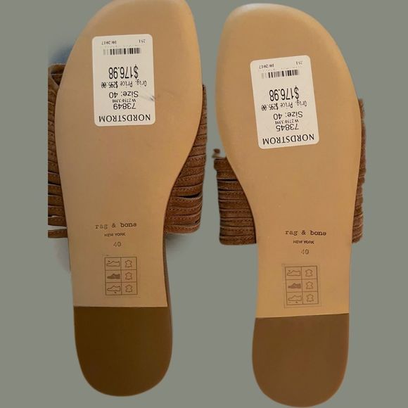 NIB $295 rag & bone | Cameron | Suede Sandals in Camel 10 | Fit Like 8.5 - Picture 8 of 13